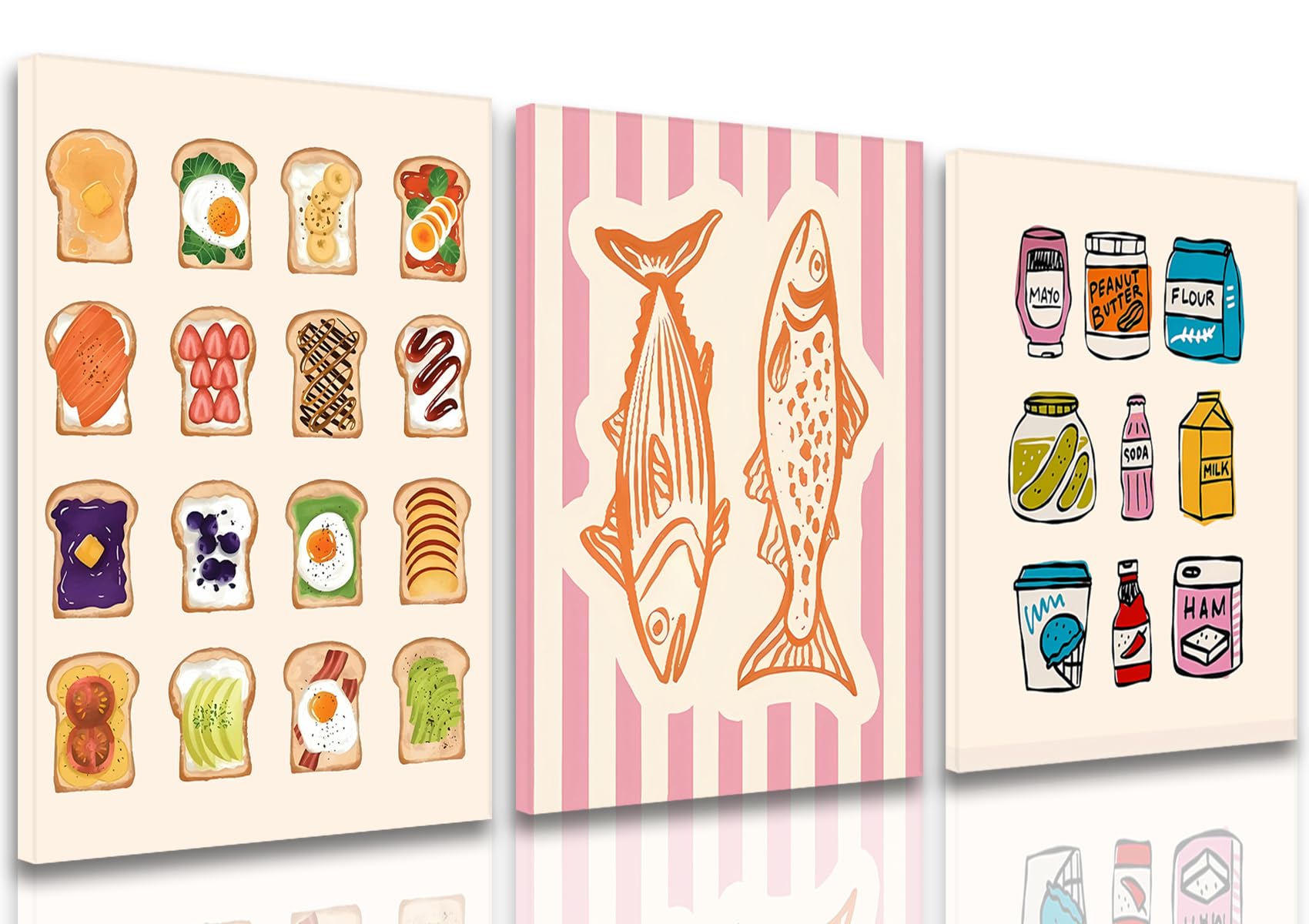 wanyun Breakfast Food Wall Art