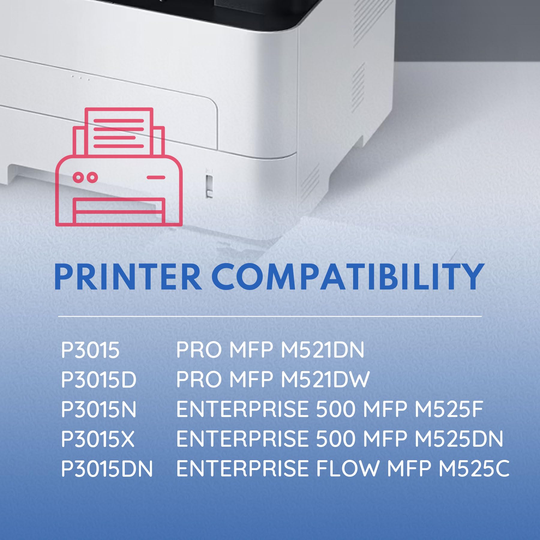 Black Hp 55a Toner Cartridge Ce255a Use In P3015, For Laser Printer At - Foto 3