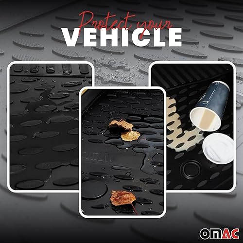 Miniatura 3 de OMAC Alfombrillas para Honda Pilot 2009-2015, alfombrillas de automóvil para todo tipo de clima, 3D, ajuste personalizado, alfombrilla de goma