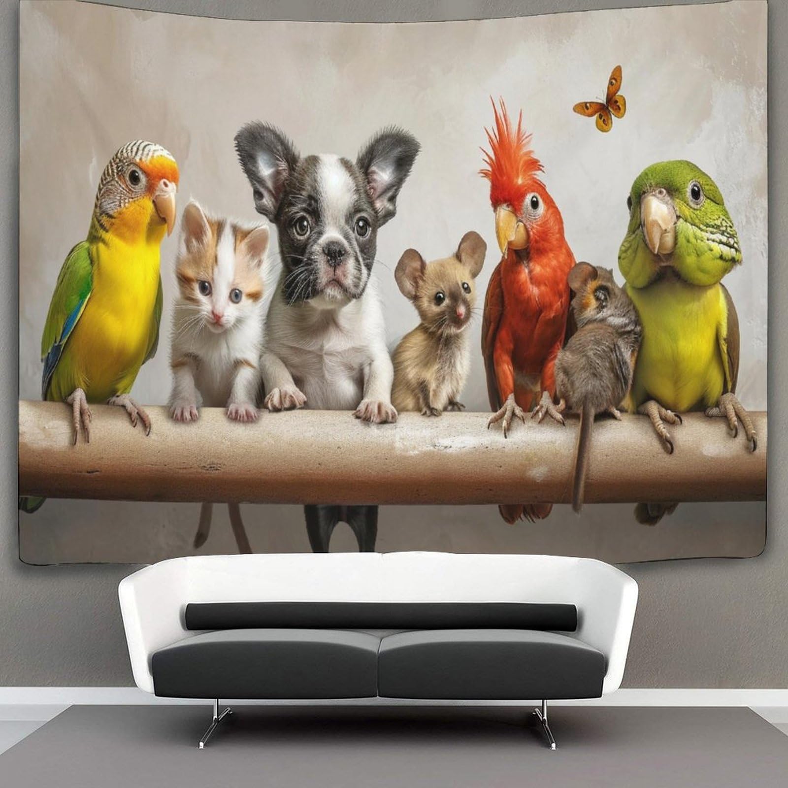 kaiyun Cute Dog Decor Tapestry,Cartoon Animals Wall Art Tapestries Wall Hangings for Living Room Bedroom Dorm 150cmx200cm