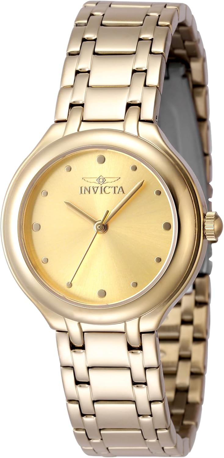 INVICTA Wildflower Lady 32mm Stainless Steel Gold Gold dial PC21J Quartz