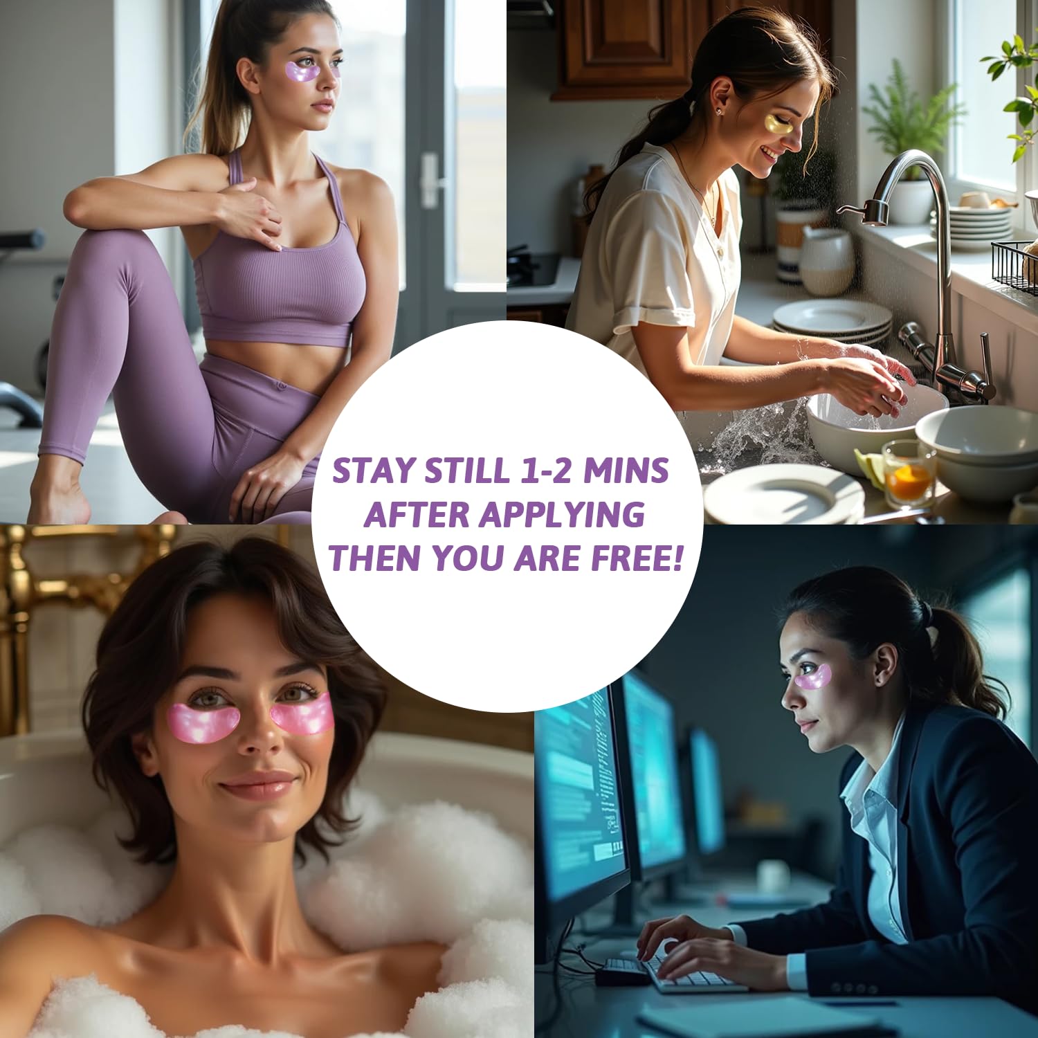 Under Eye Patches for Dark Circles, Puffiness, Fine Lines, Eye Mask Set with Retinol, 24K Gold, Caffeine, Gel Mask for Birthday & Spa Party Favors, Skincare Gift for Women & Men, 24 Pairs - Image 7