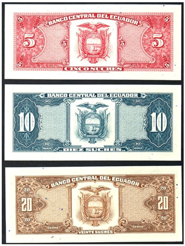 EC 1988 ECUADOR FLAWLESS 1988-99 COMPLETE DENOMINATION SET! 11 DIFF SCARCE BANKNOTES!! Gem Crisp Uncirculated