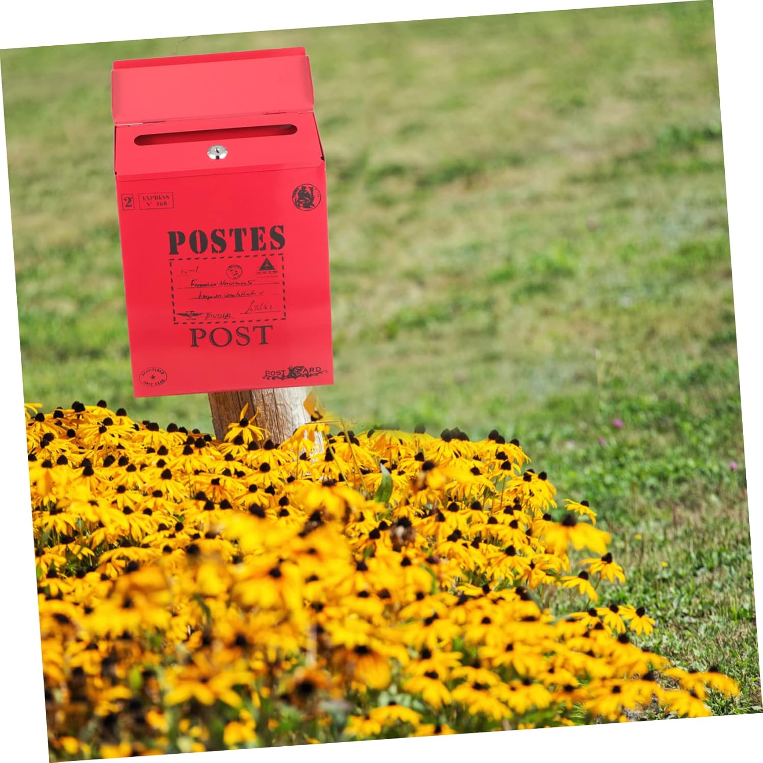 Retro Style Iron Wall Mount Mailbox Lock Vintage Mailbox for Home Outdoor