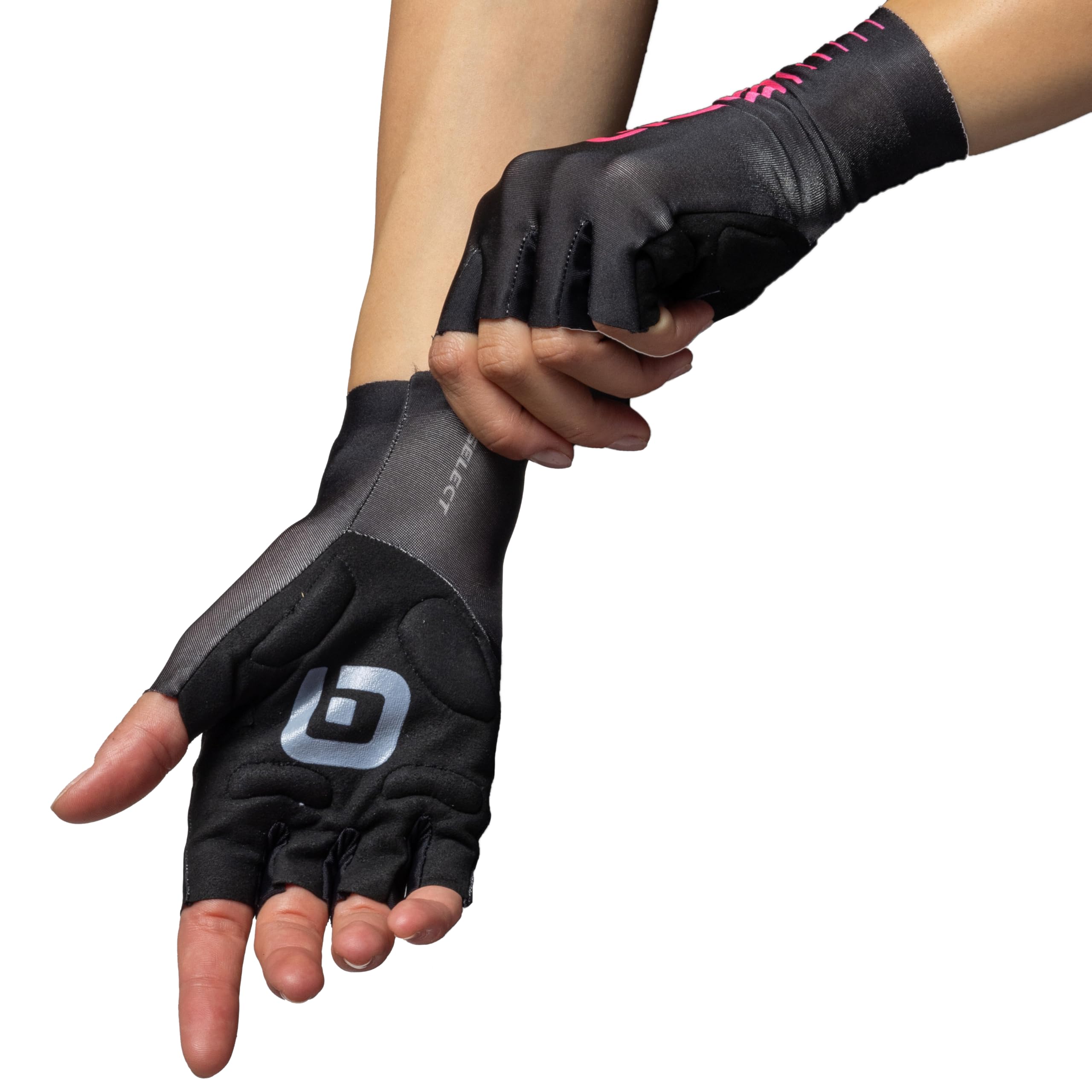 Alé Cycling Sunselect Crono - Guanti estivi unisex, colore: Nero/Rosa Fluo, S