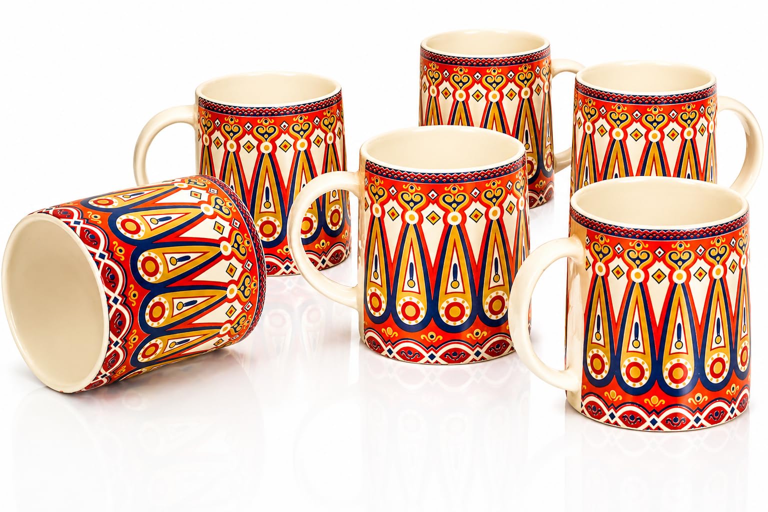 Tasses à café en céramique 280 ml pour cortado cappuccino espresso et latte fait main