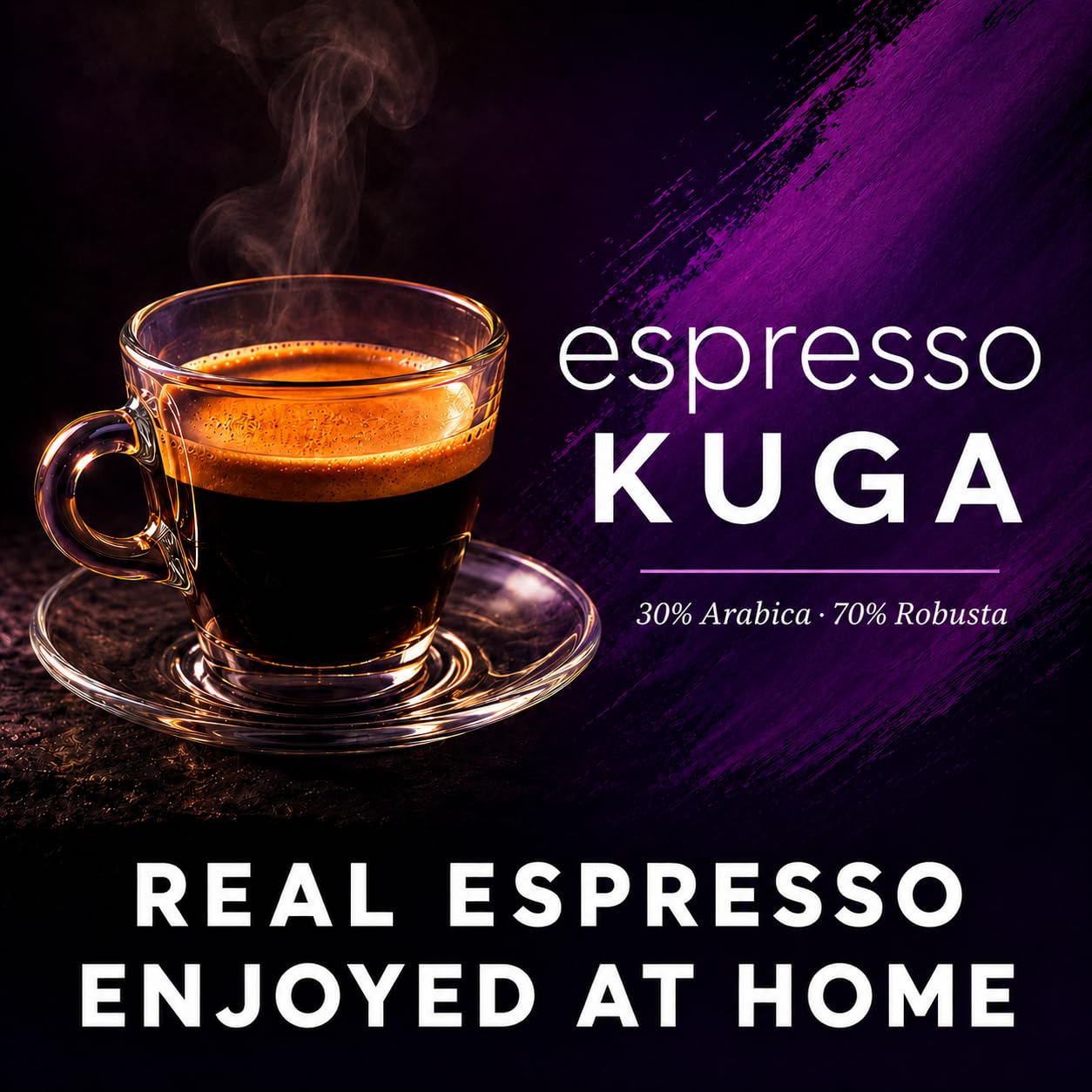 UMBRELLA KUGA Espresso in grani 1 kg, chicchi interi, tostatura lenta belga, 30% Arabica & 70% Robusta, cioccolato-nocciola, intenso, basso in acidità, per macchina automatica, espresso & moka