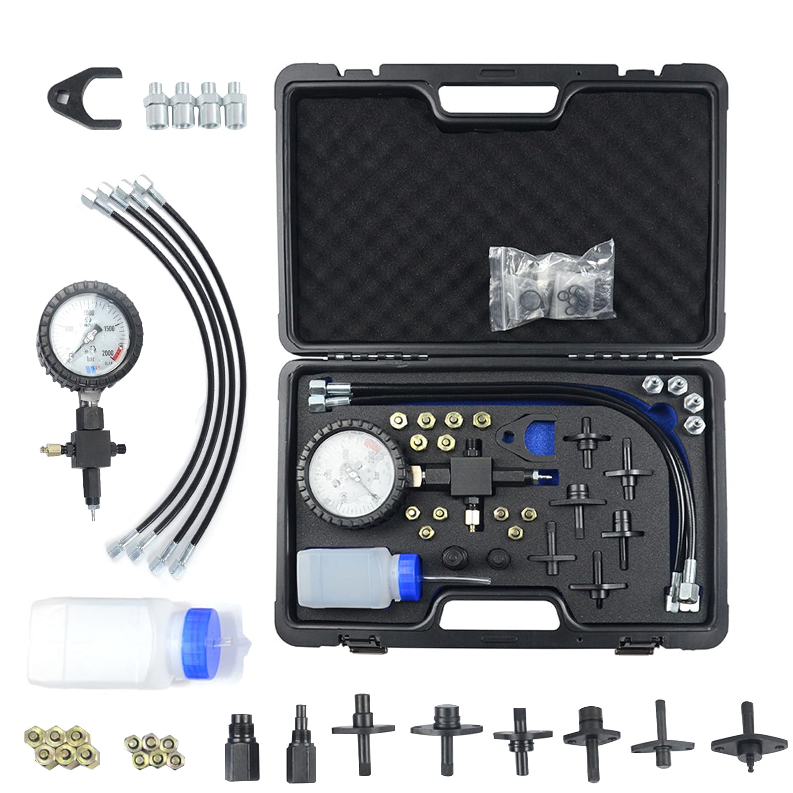 Kit De Comprobador De Presión Diesel Comprobador De Presión De Bombas De Gasolina Y Diesel Comprobador De Alta Presión Diesel Common Rail