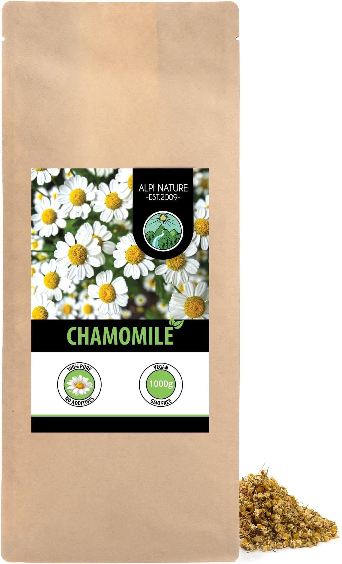 Alpi NatureChamomile Tea 1kg 2.2 lb, Dried Chamomile Flowers, Loose Camomile Tea