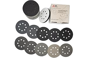 5 Inch Sandpaper for Epoxy Resin - Wet Dry Sandpaper Assortment (8 Holes)