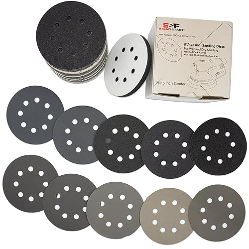 5 inch Wet Dry Sanding Discs Hook&Loop 100 pcs, 80