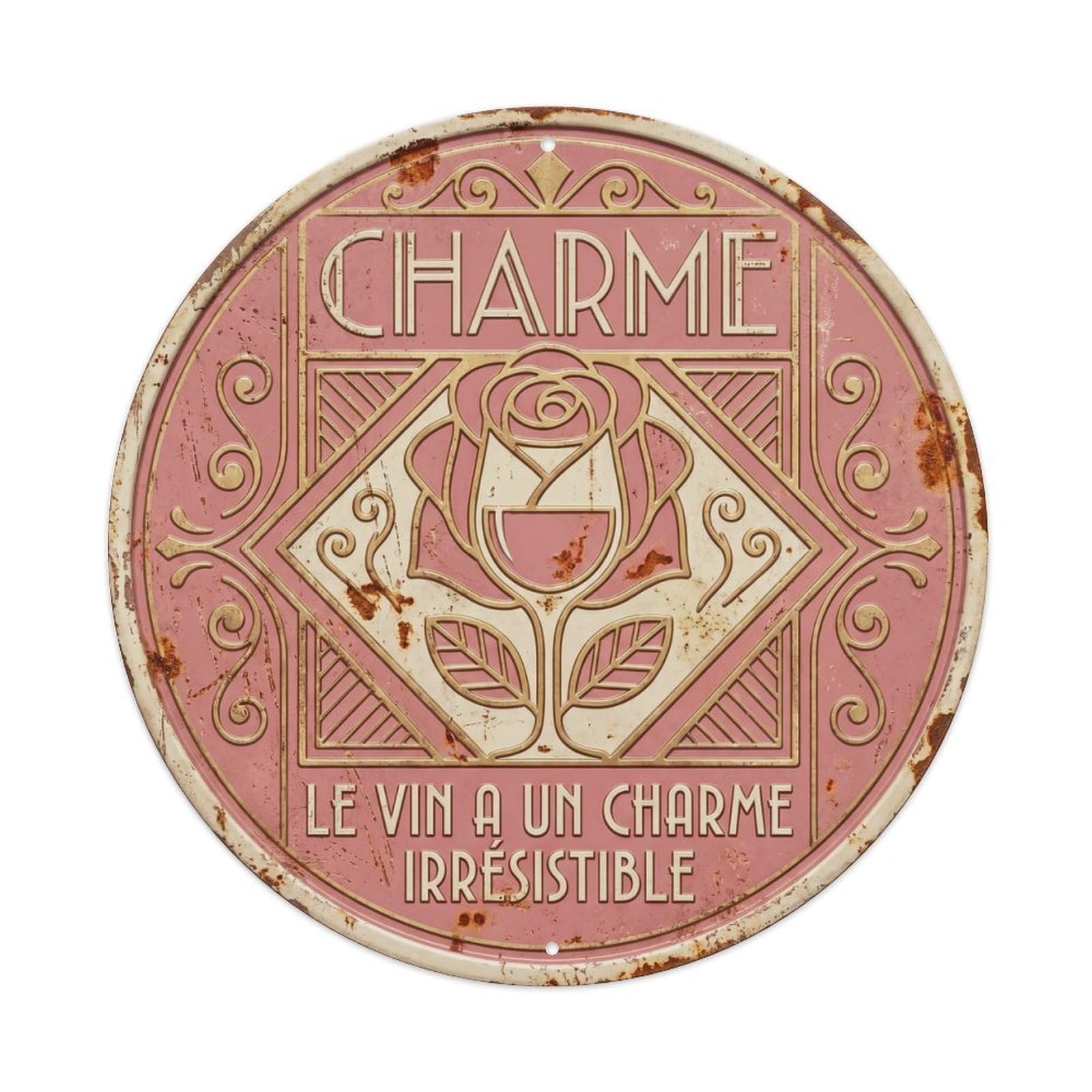 Charm Humorous Bistro Charm Metal Tin Sign