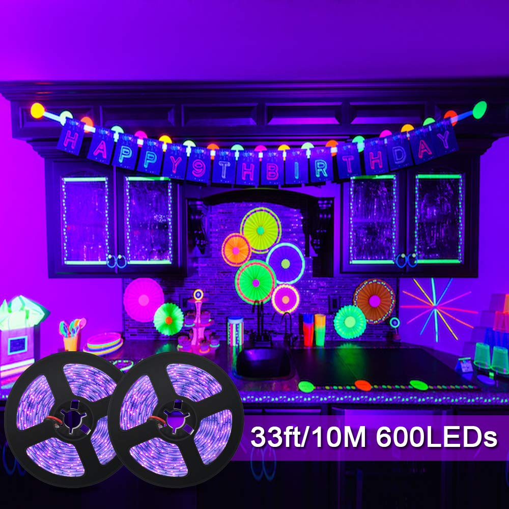 12V Ruban Led Flexible Uv Lumière Noire 5M Violet 300 Leds Smd5050