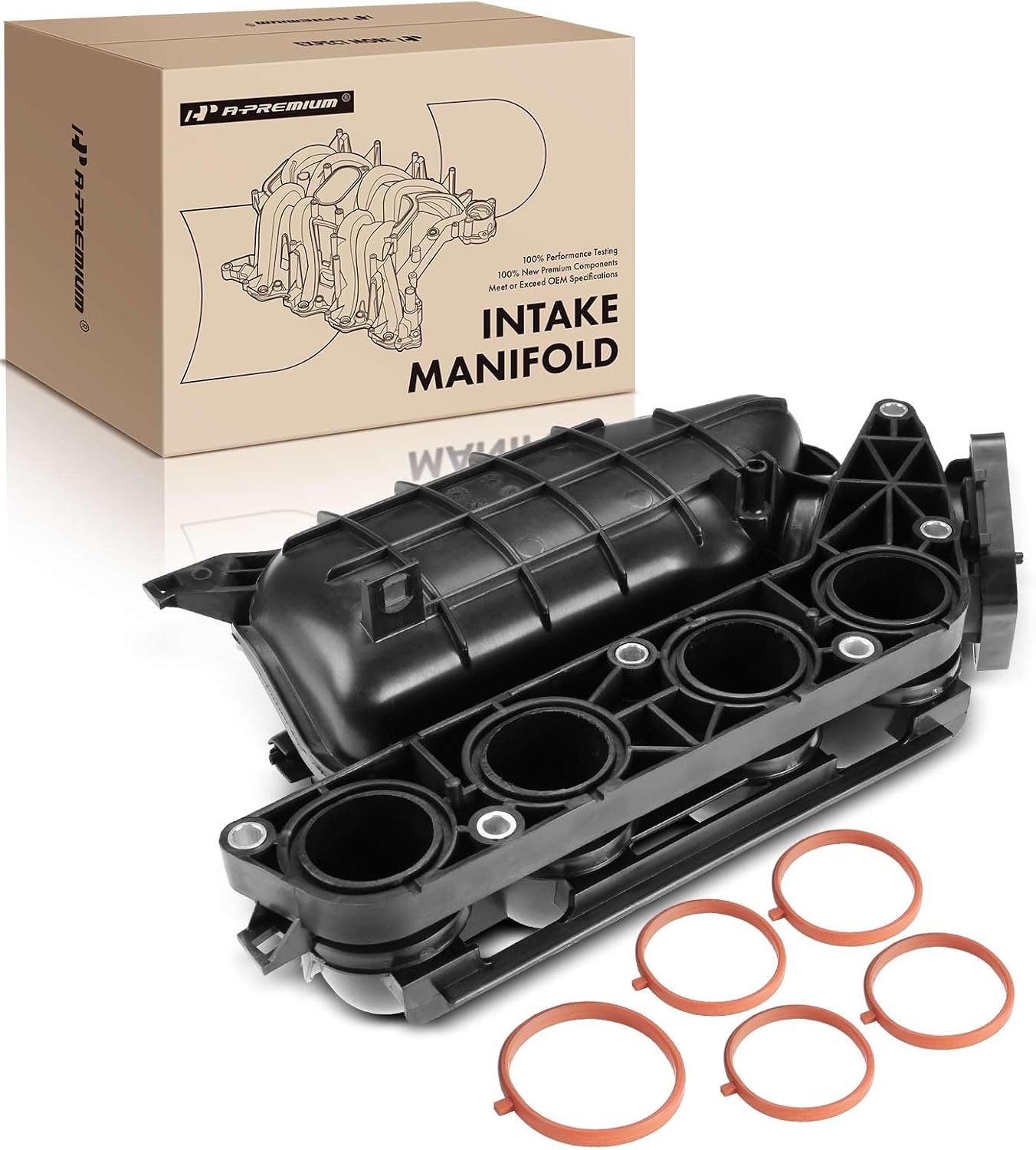 A-Premium Intake Manifold Assembly W/Gasket [DOHC, 4Cyl 2.4L] Compatible with Acura ILX 2013-2015, TSX 2009-2014 & Honda Accord 2008-2012, Civic 2012-2015, CR-V 2012-2014, Crosstour 2012-2015