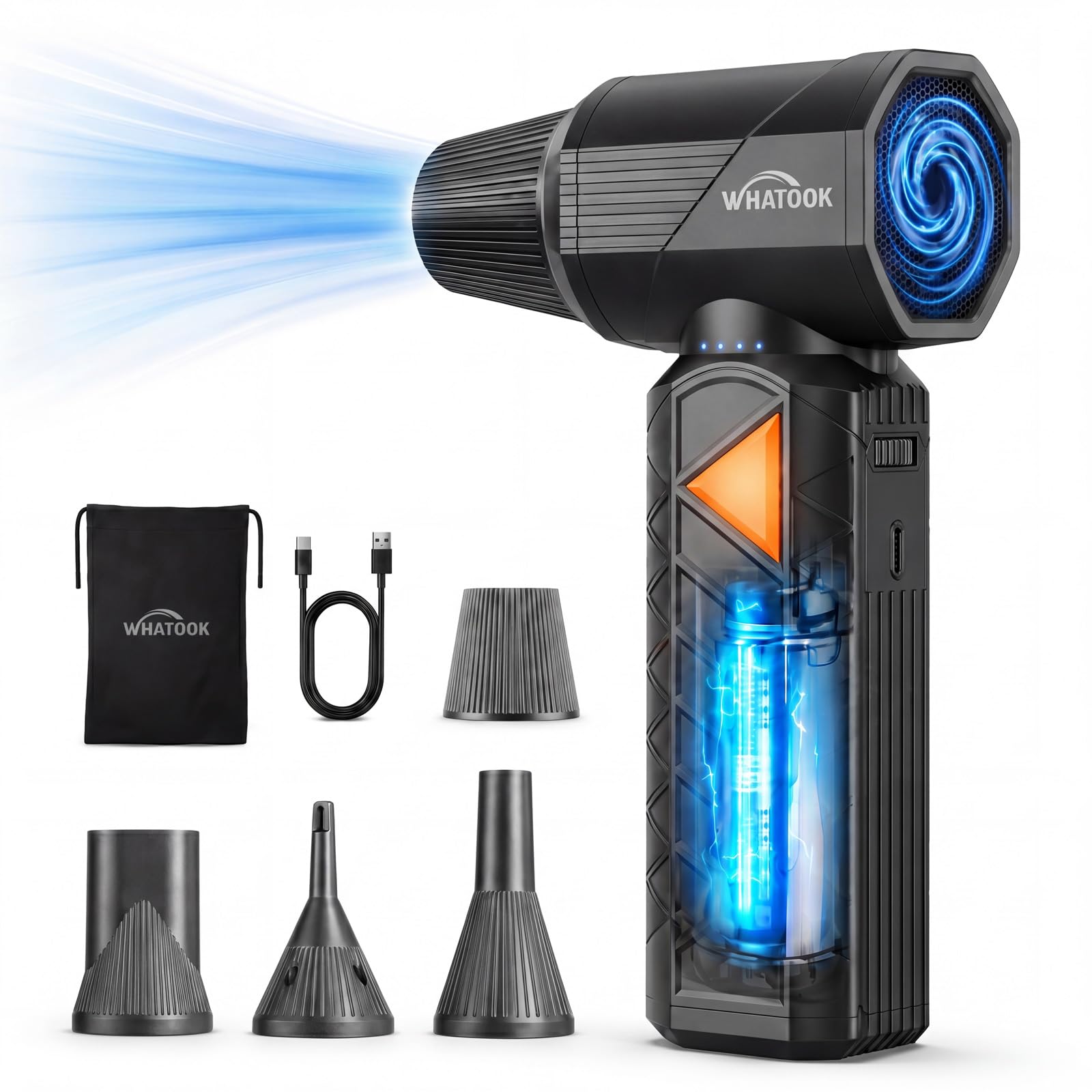 WHATOOK W02 Pro Elektrisches Staubgebläse 400000RPM Electric Air Duster 12000mAh Akku