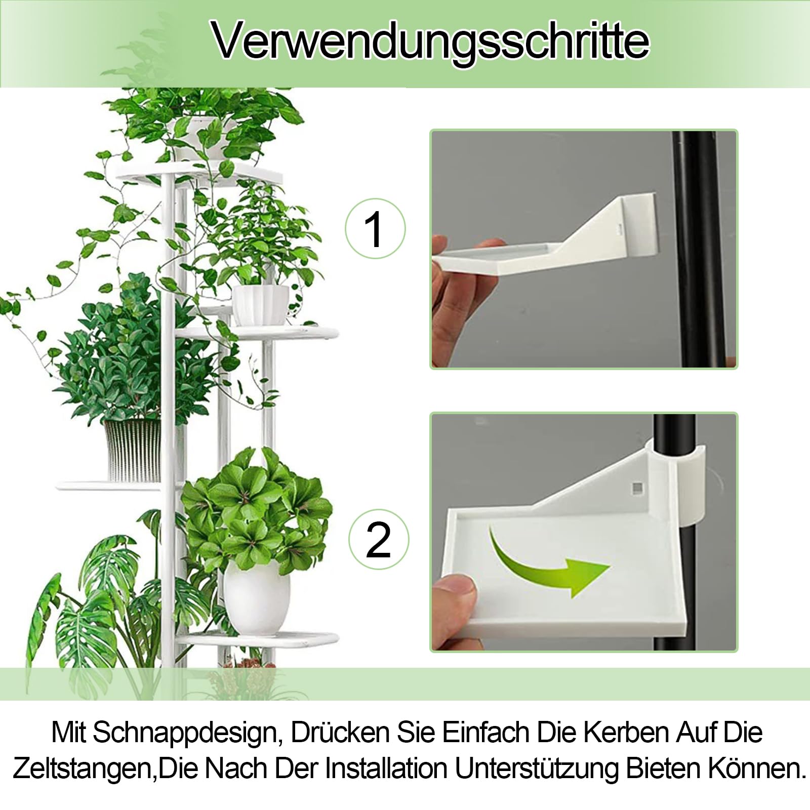 Accesorios para Tienda de Cultivo, 4 Pieza Estantes de Esquina para Tienda de Crecimiento, 8,9 x 8,9cm Accesorios Versátiles para Tienda de Cultivo, para Postes de Tienda de 16mm, Blanco(Reutilizable)
