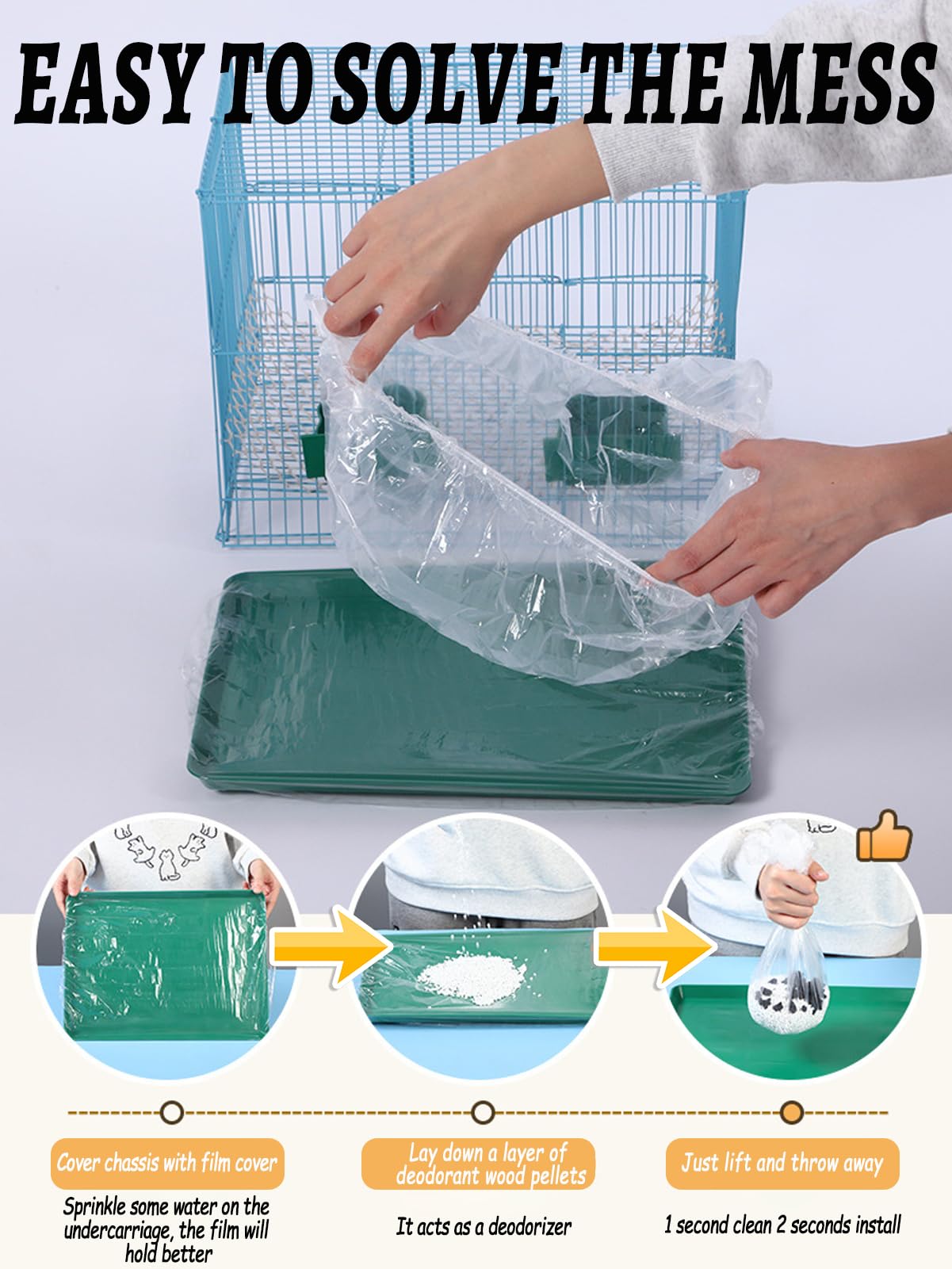 Fodere usa e getta per gabbie per uccelli, in plastica trasparente, 100 pezzi, accessori universali per gabbie per uccelli, fringuelli, canarini, calopsitte, gabbie per uccelli