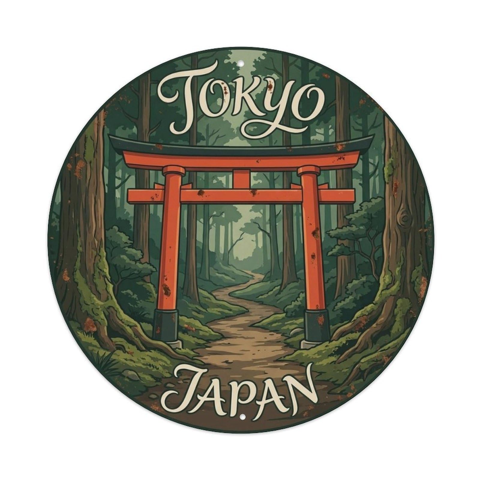 Tokyo Japan Metropolis Travel Urban Landmark Journey Metal Tin Sign