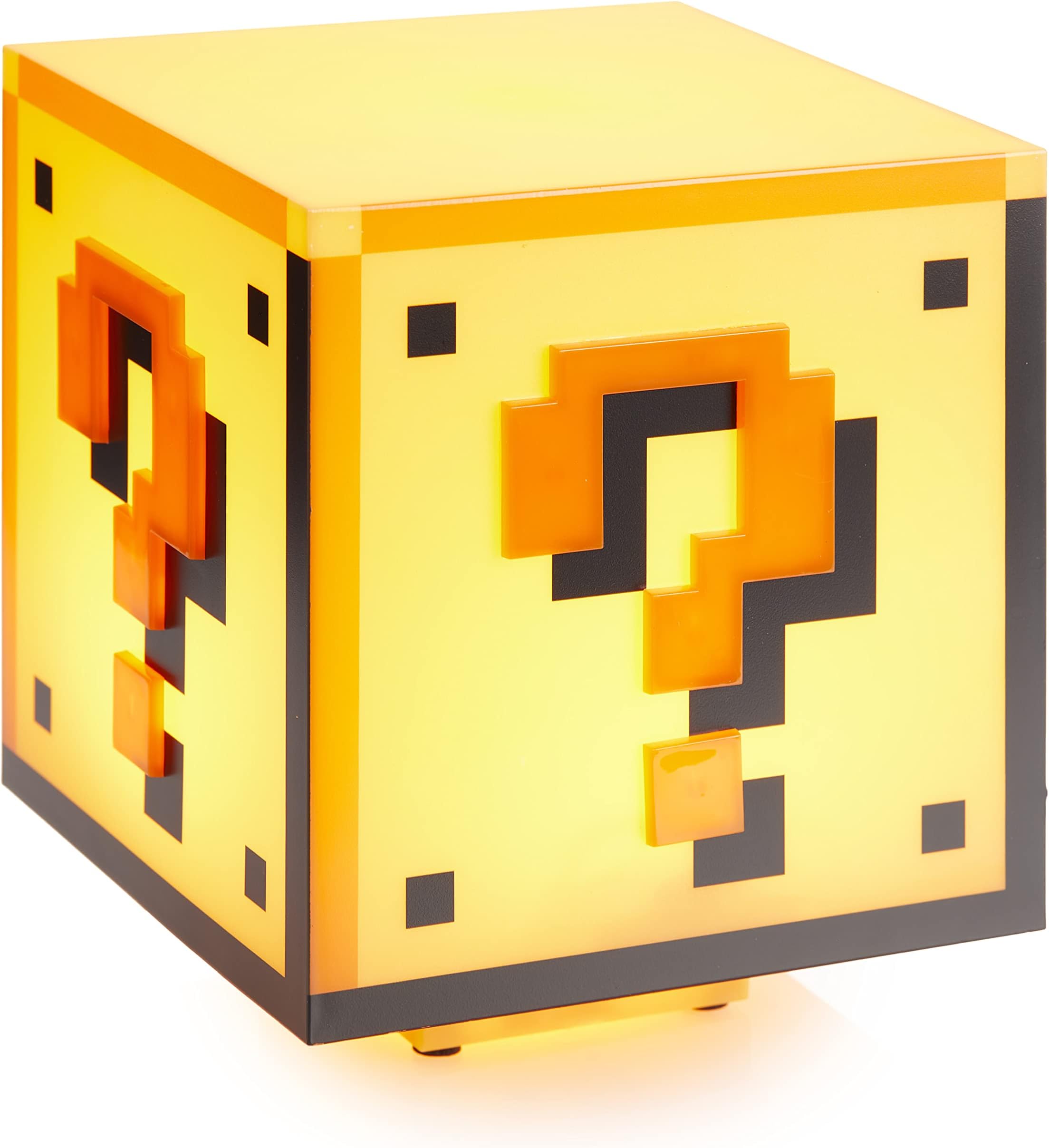 Paladone PP2929NNV3 Super Mario V3 Question Block Light with Sound,Multicolor,One Size