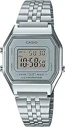 Relógio de Pulso Casio Feminino Prata Vintage Digital LA680WA-7DF.