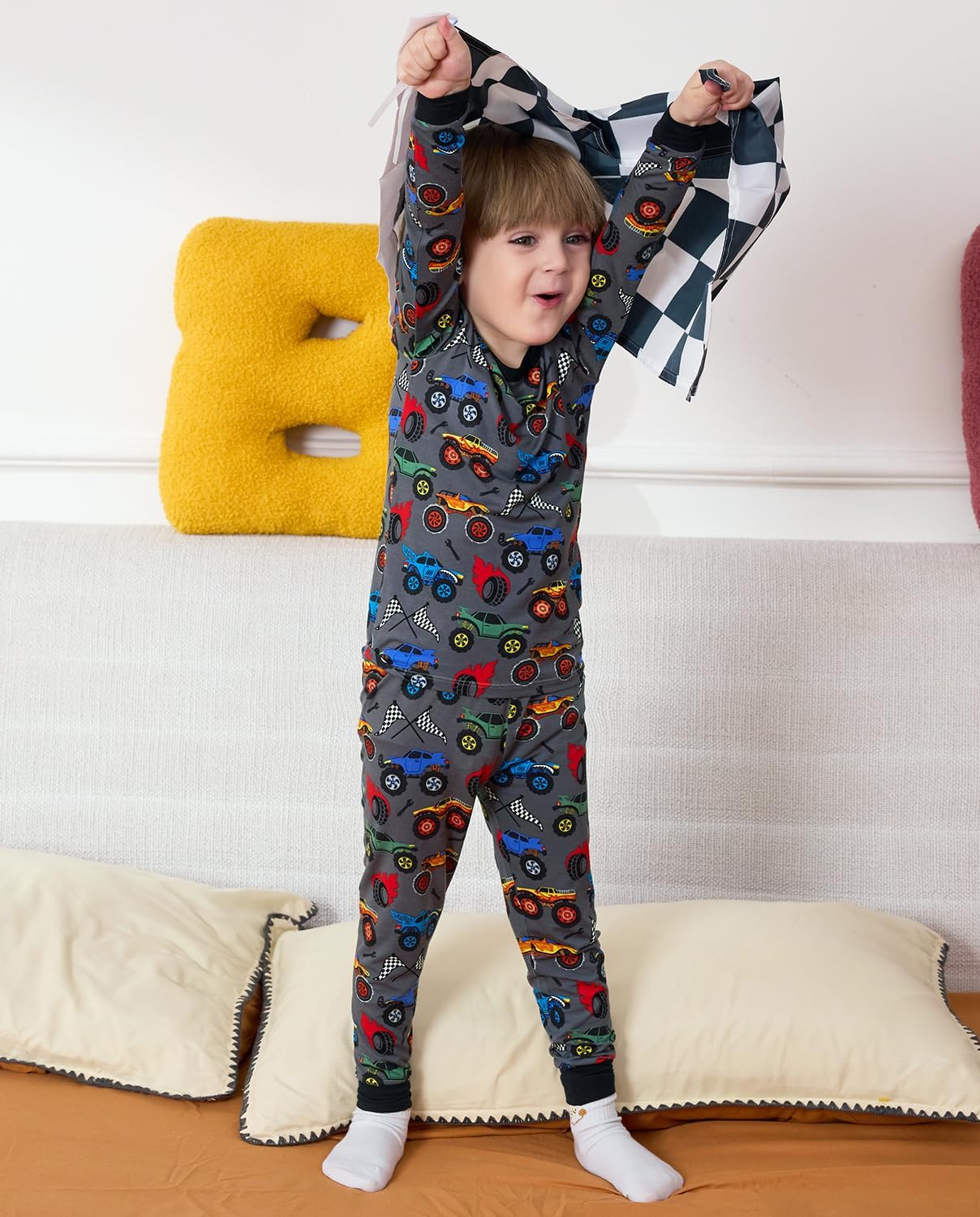 Bamboo Viscose Toddler Pajamas Boys Girls Baby 12M-8Y Pjs Sets Kids Snug fit 2pcs Long-Sleeve Sleepwear - Image 4