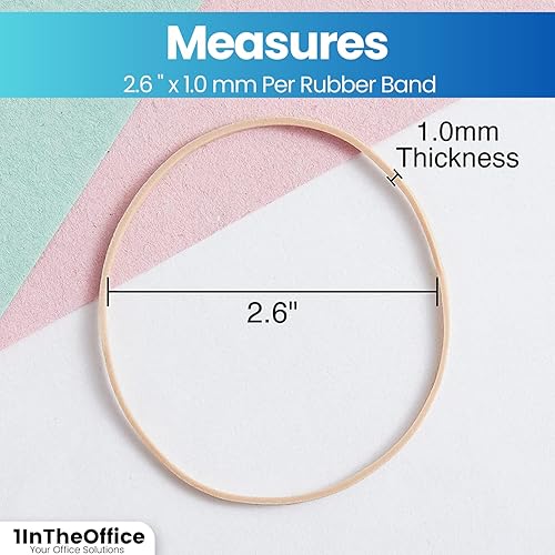 Miniatura 6 de 1InTheOffice Bandas de goma #16, bandas de goma tamaño 16, beige, caja de 1 libra, (1,900/paquete)