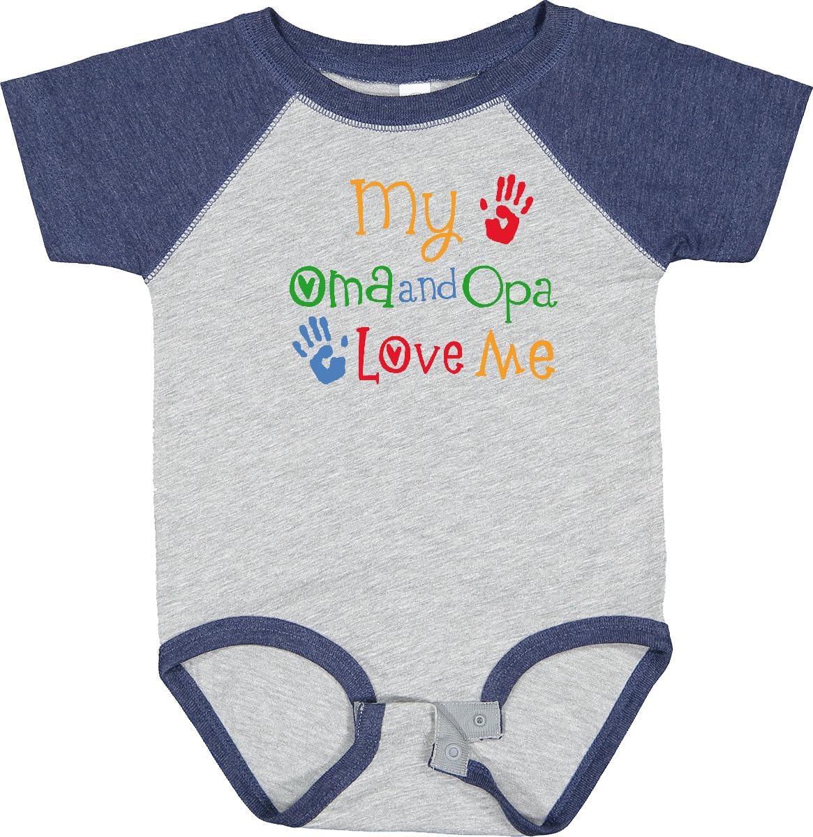 inktastic Oma and Opa Love Me Grandchild Baby Bodysuit