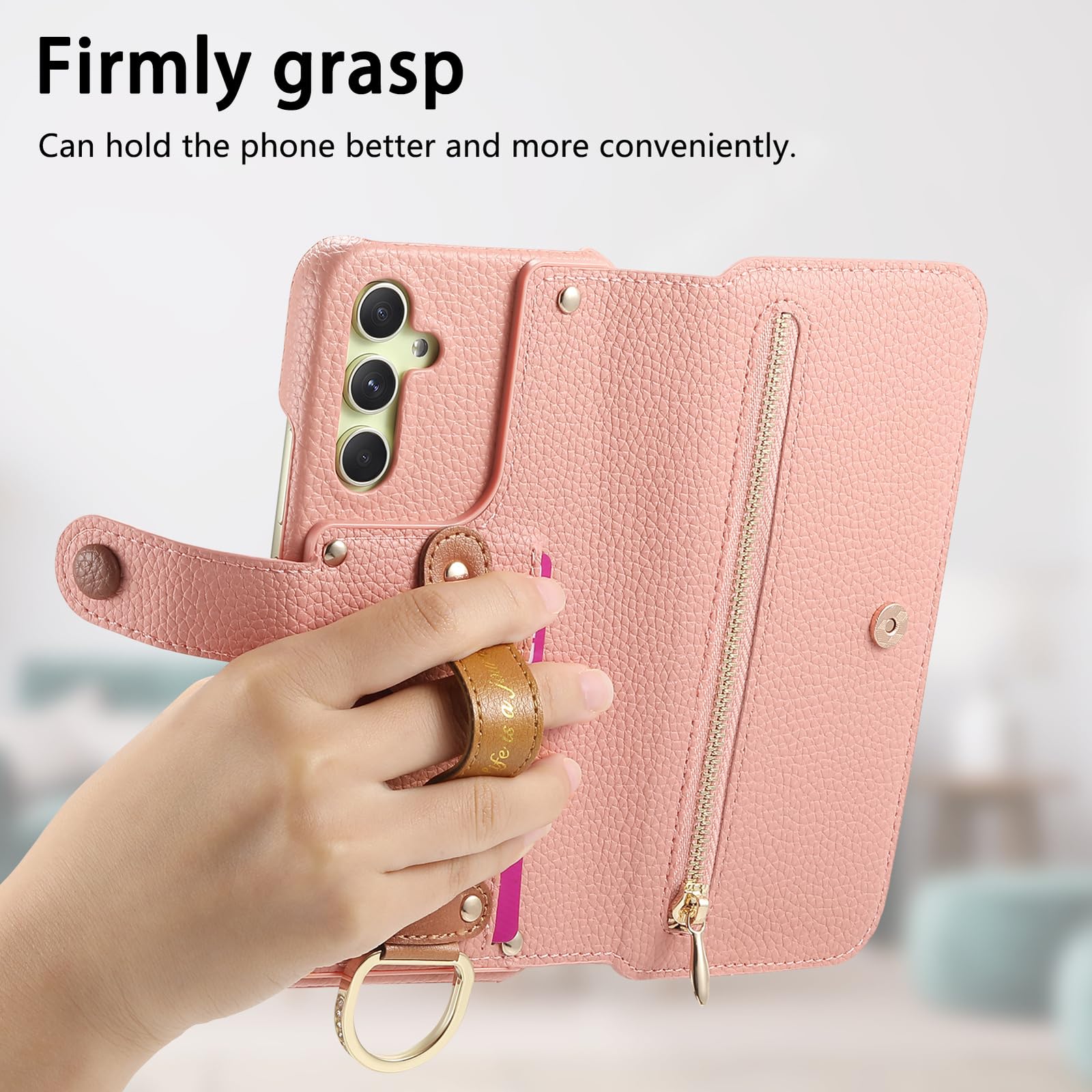 Generic etui kompatybilne z Samsung Galaxy S24 Ultra (kolor: niebieski) Premium magnetyczne etui z klapką skórzany portfel z uchwytem na kartę do telefonu