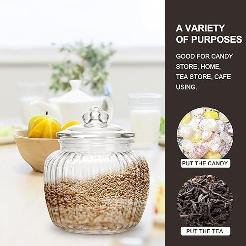 Miniatura 3 de Hemoton Tarro de almacenamiento de calabaza con tapa de cristal, plato de caramelo de Halloween, cristales de caramelo de cerámica para llevar,