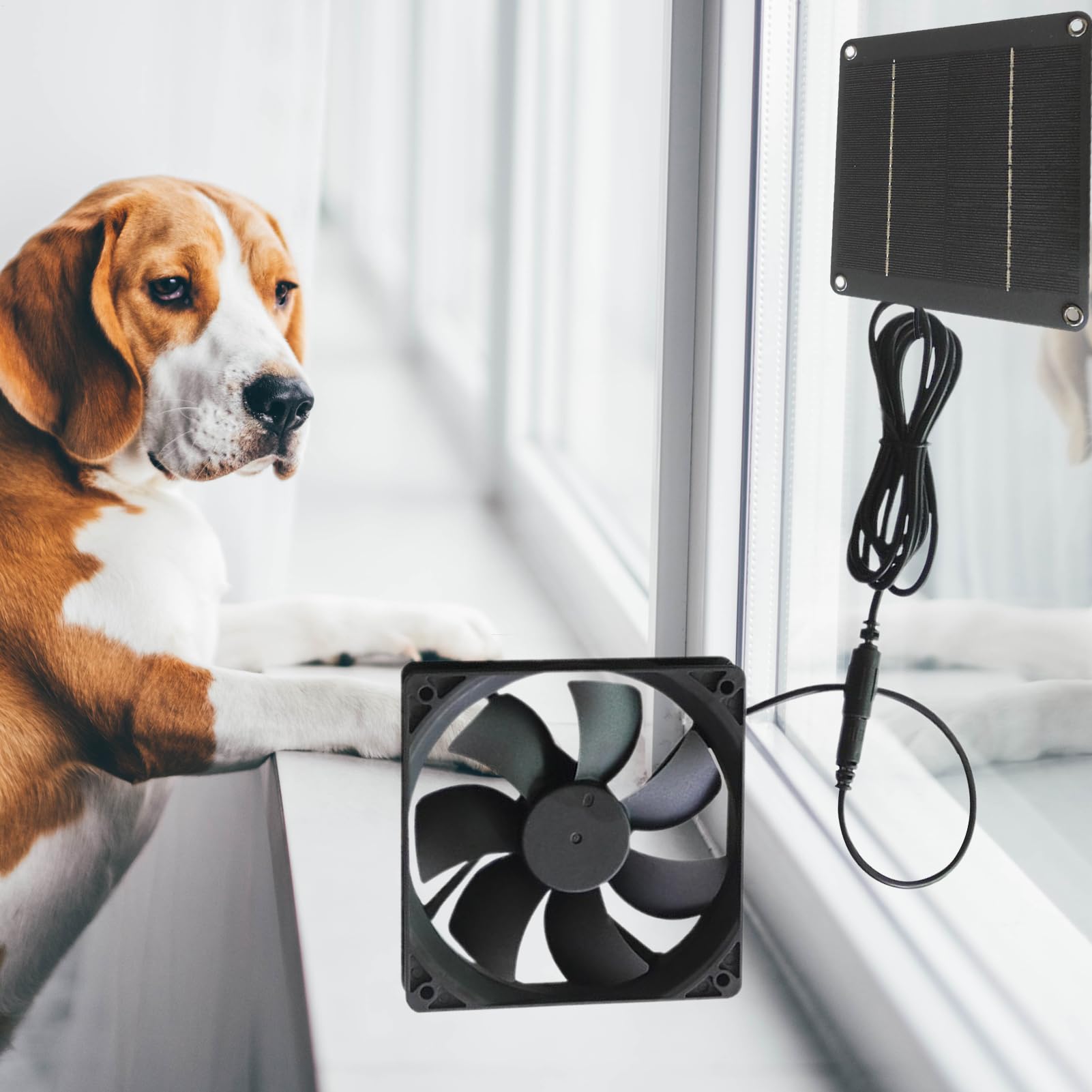 Ventilatore Solare per Soffitta 20W Impermeabile Ventilatore A Pannello