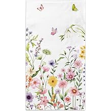 50 Floral Disposable Napkins Watercolor Spring Wildflower Hand Towels Decorative Disposable Napkins for Bathroom, Wedding, Baby Shower, Birthday, Bridal Party Decor