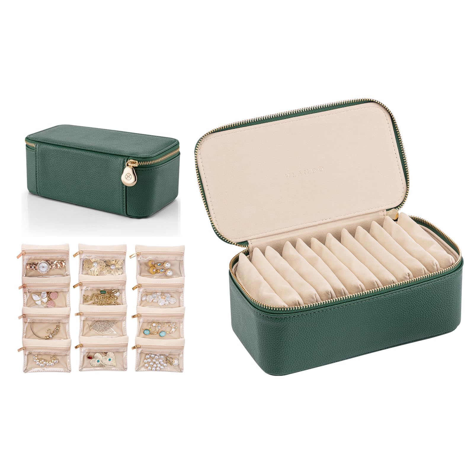 VLANDO Travel Jewelry Box Organizer