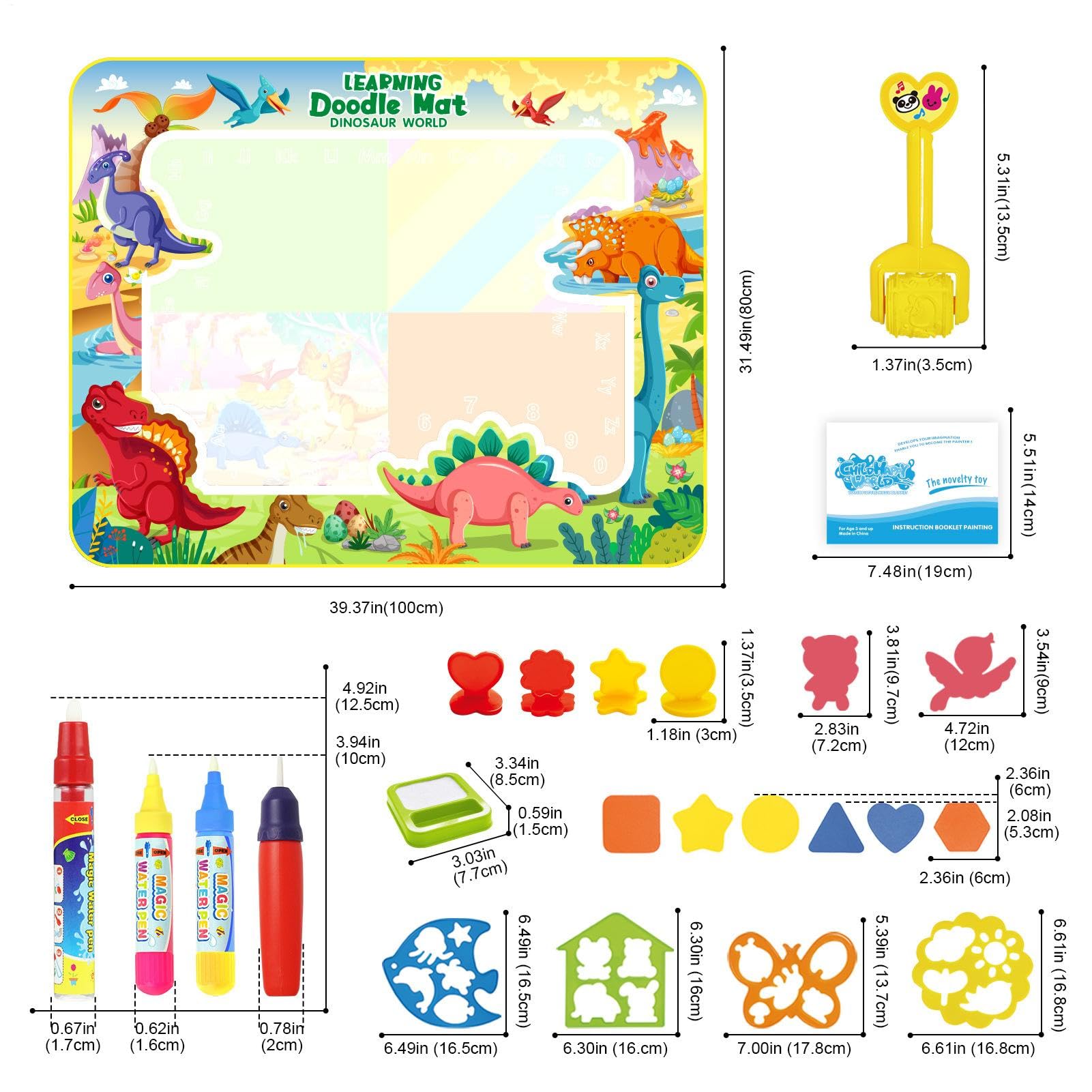 Tapete para dibujar con agua, tapete para dibujar con agua,Alfombra multifuncional para colorear al agua | Estera educativa del dibujo del agua para los niños, portátil para viajar Tapete para dibujar con agua, tapete para dibujar con agua,Alfombra multifuncional para colorear al agua | Estera educativa del dibujo del agua para los niños, portátil para viajar