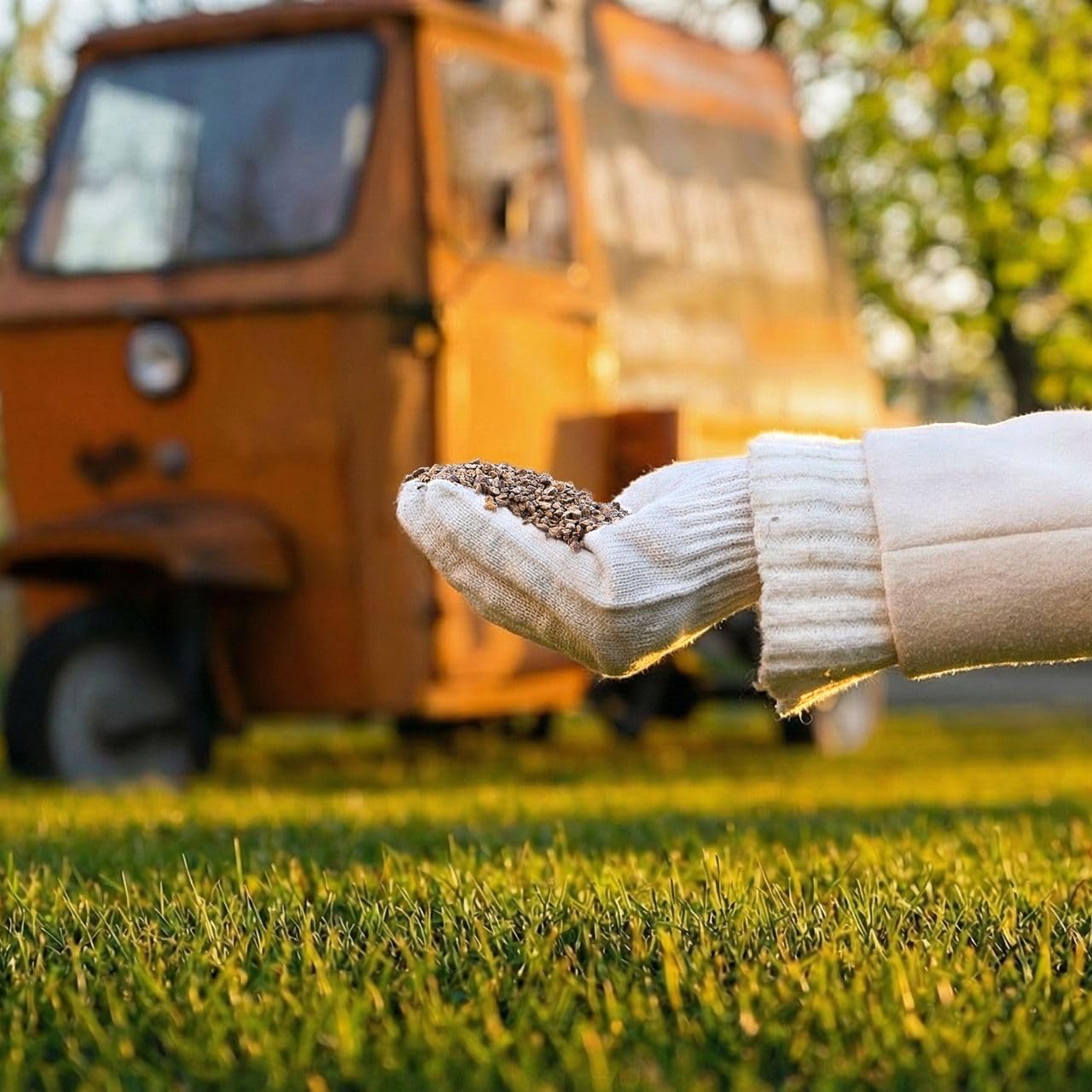 FUXTEC Rasendünger Frühling/Sommer FX-RDFS20, stickstoffbetonter Rasendünger für gleichmäßiges Wachstum, 20 kg Granulat für ca. 1000 m², langanhaltende Nährstoffversorgung