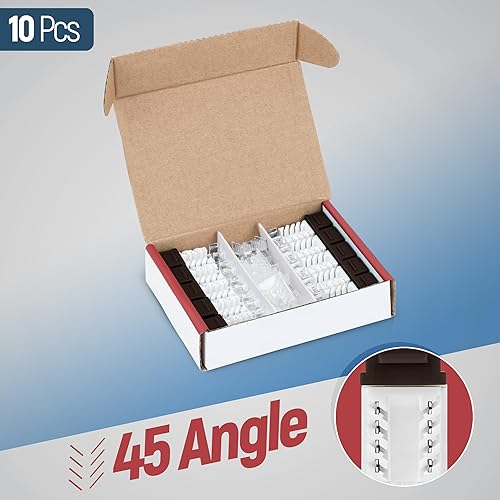 Miniatura 205 de Everest - Paquete de 10 conectores Keystone RJ45 Cat6 en ángulo de 45°, color blanco, conectores RJ45 hembra de perfil delgado, conector Keystone