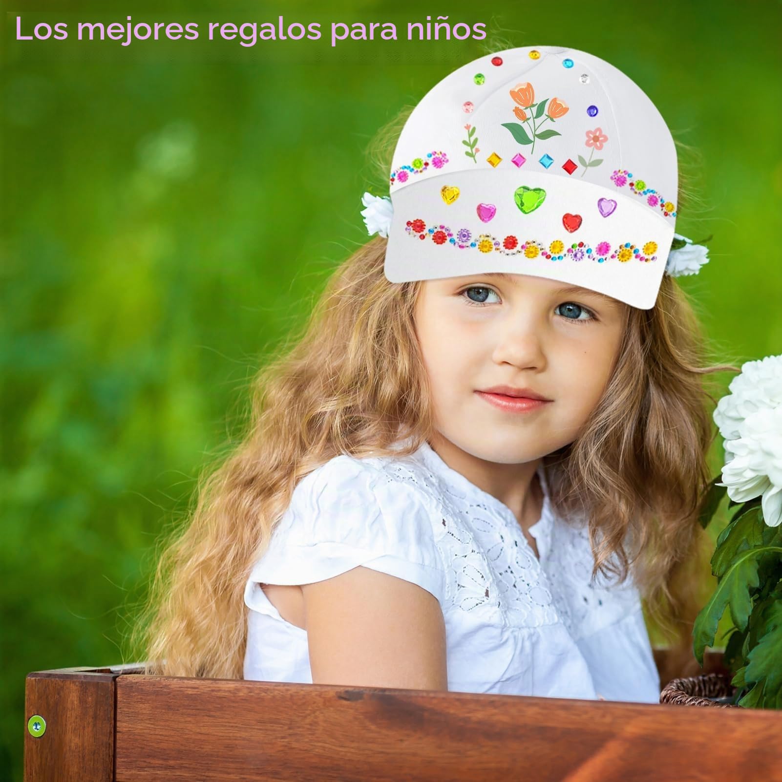 Hpbaggy 6 Piezas DIY Gorras de Béisbol Niño en Blanco, Gorra de Béisbol de Dibujo Creativo, Gorras Blancas Niños para Pintar Regalos de Cumpleaños para Niños