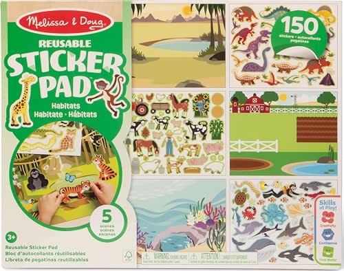 Melissa & Doug Reusable Sticker Pad: Habitats - 150+ Stickers