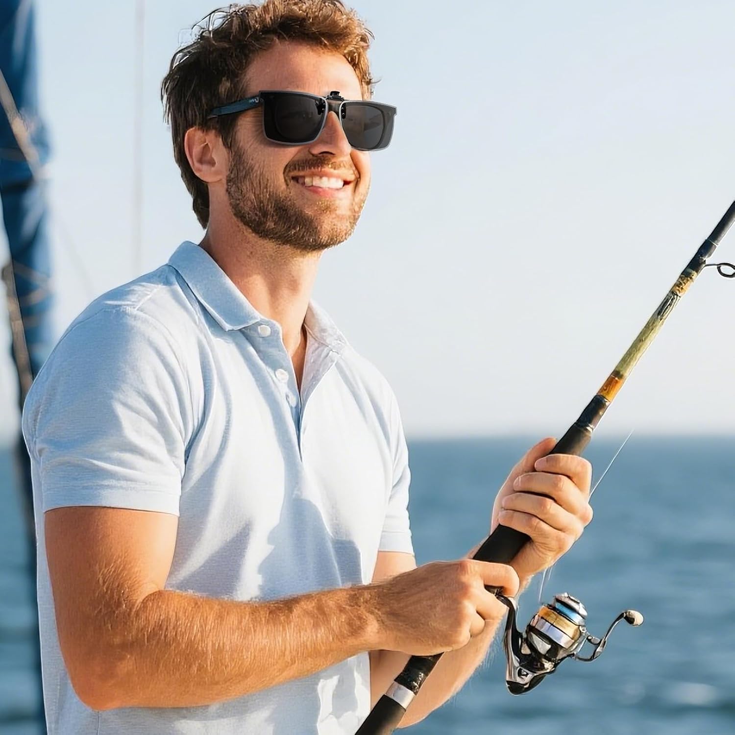 Polarized Clip-on Sunglasses for Men & Women, Universal Fit Over Prescription Glasses with Case - Image 6