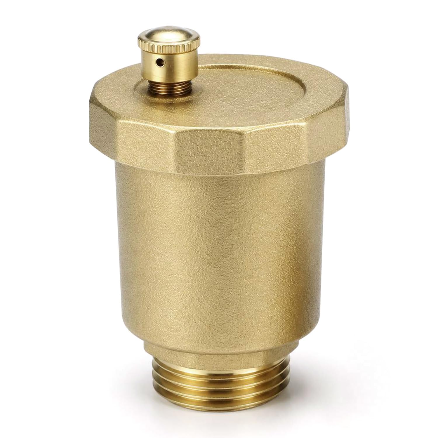QWORK Brass Automatic Float Valve, 3/4" NPT Male Thread Air Bleeder Release Vent Valve with High Temperature Resistance for HVAC and Exhaust Systems