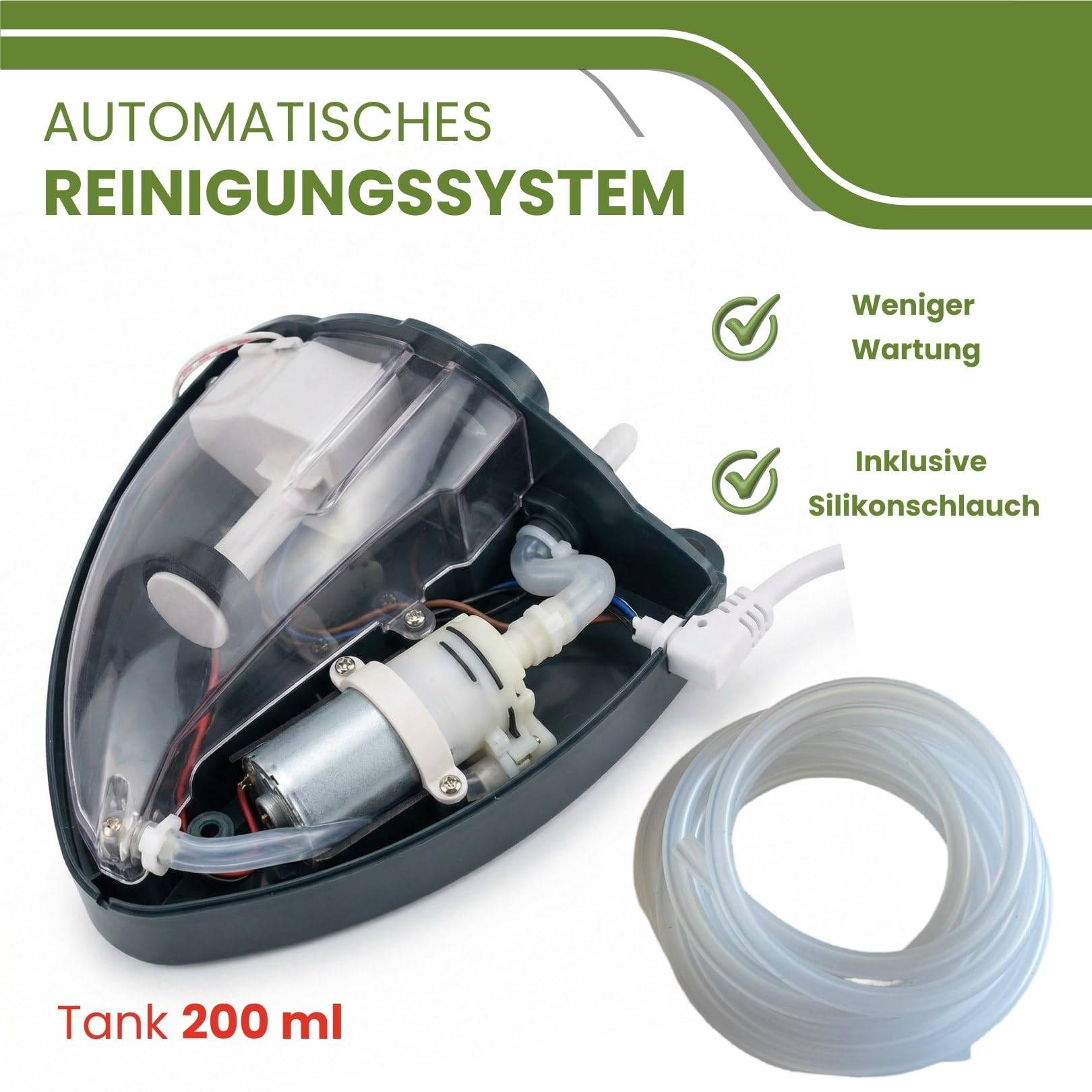 GOLDMAN SERVICE Kondensatpumpe für die Wand, 20 m Erhöhung, Split-Abflusspumpe, sehr leise, 17 dB, integriertes Alarmsystem, 5 W, geringer Stromverbrauch