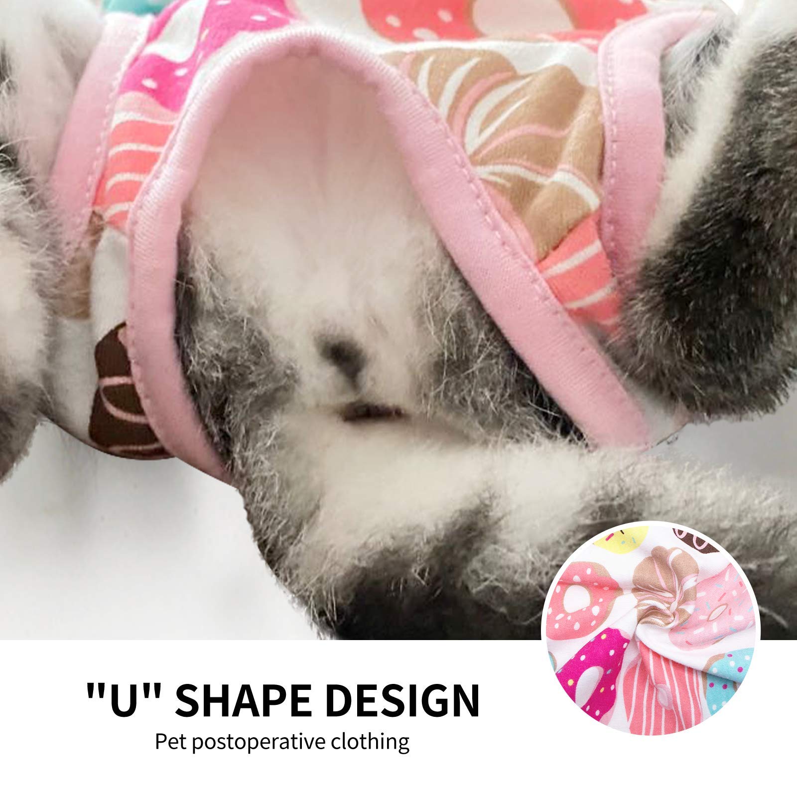 Cat Professional Surgical Recovery Suit,E-Collar Alternative for Cats Dogs,After Surgery Wear - Image 4