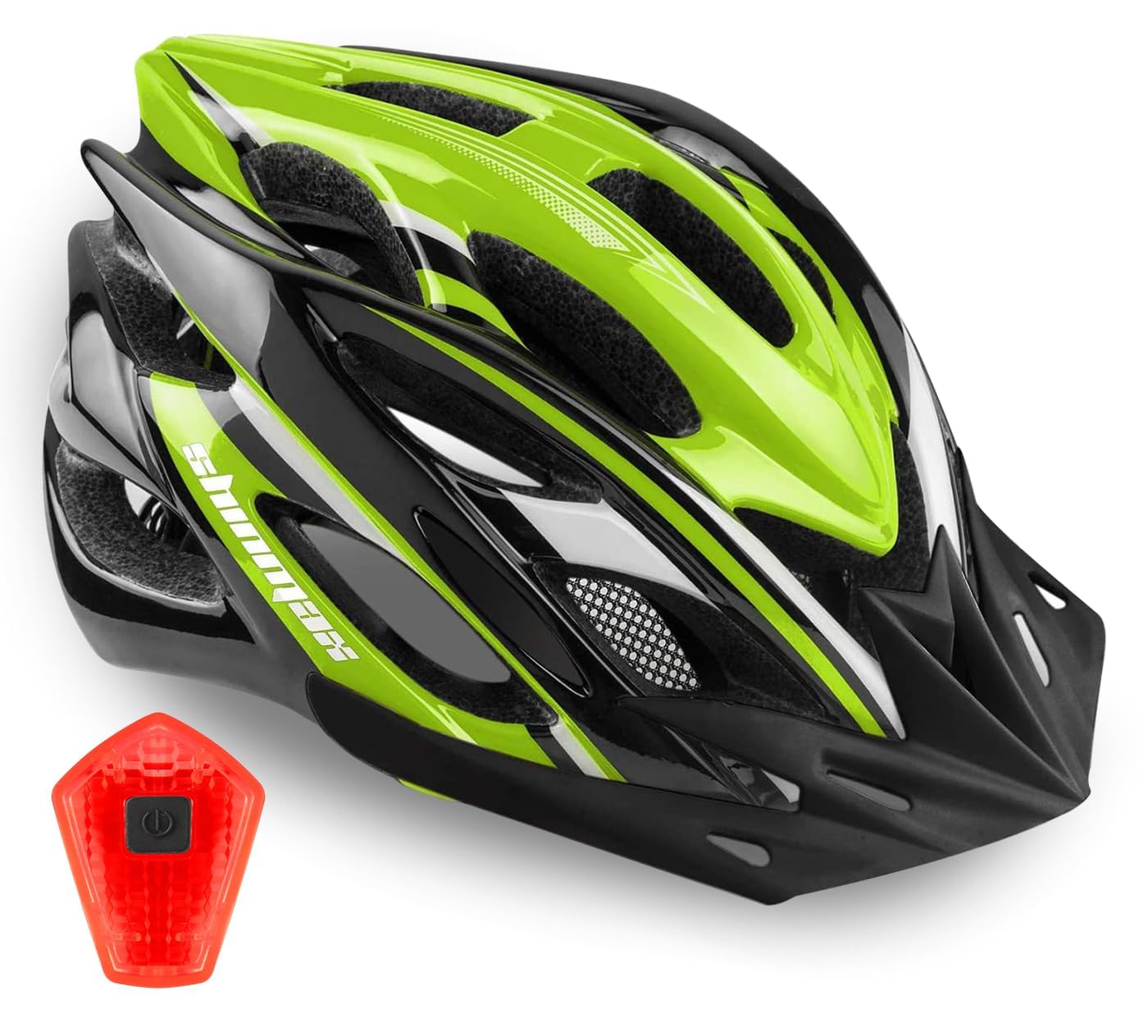Shinmax Fahrradhelm Herren Damen mit Visier Abnehmbarer Fahrradhelm mit Licht MTB Fahrradhelm Erwachsenen Unisex Mountainbike Helm Radhelm Rennradhelm