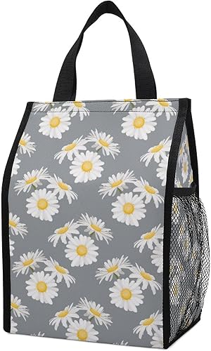 Little Daisy - Bolsas de almuerzo para mujeres y hombres, lonchera aislada, bolsa reutilizable para oficina en casa