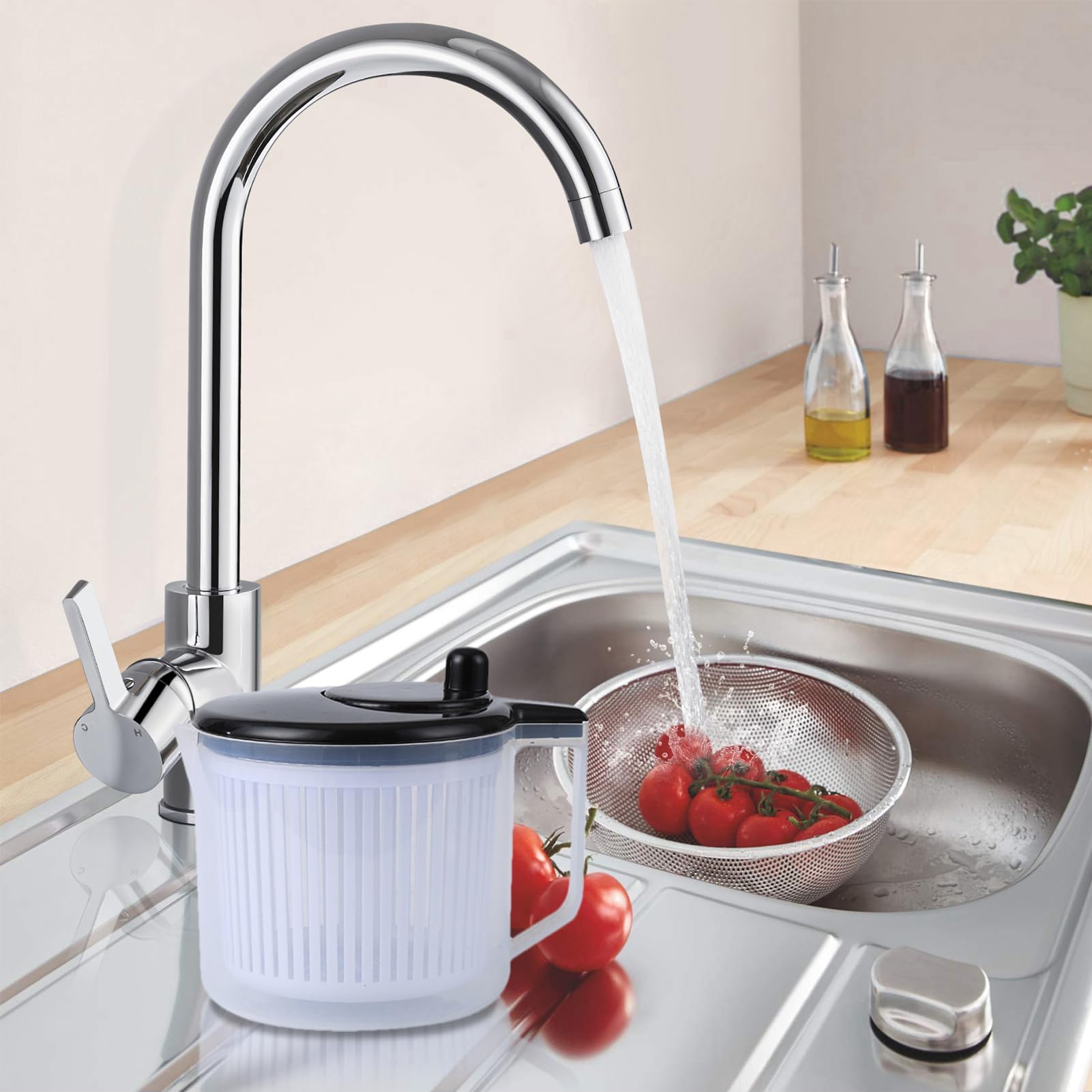 centrifugadoras, Deshidratador Multifuncional de Frutas y Verduras con colador for Preparar ensaladas, Ideal for la Cocina