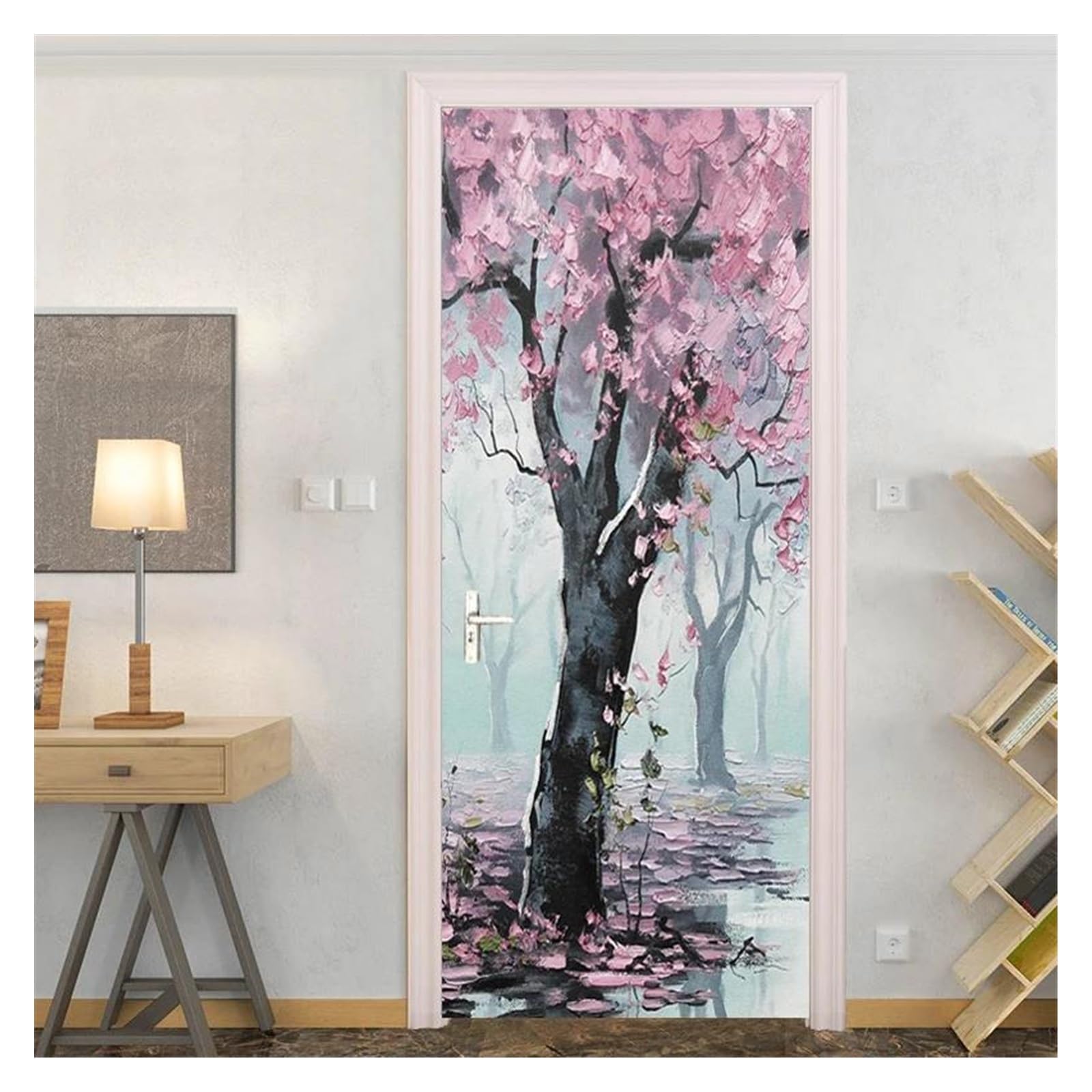 Autocollant mural porte 3D PVC étanche pour cacher défauts