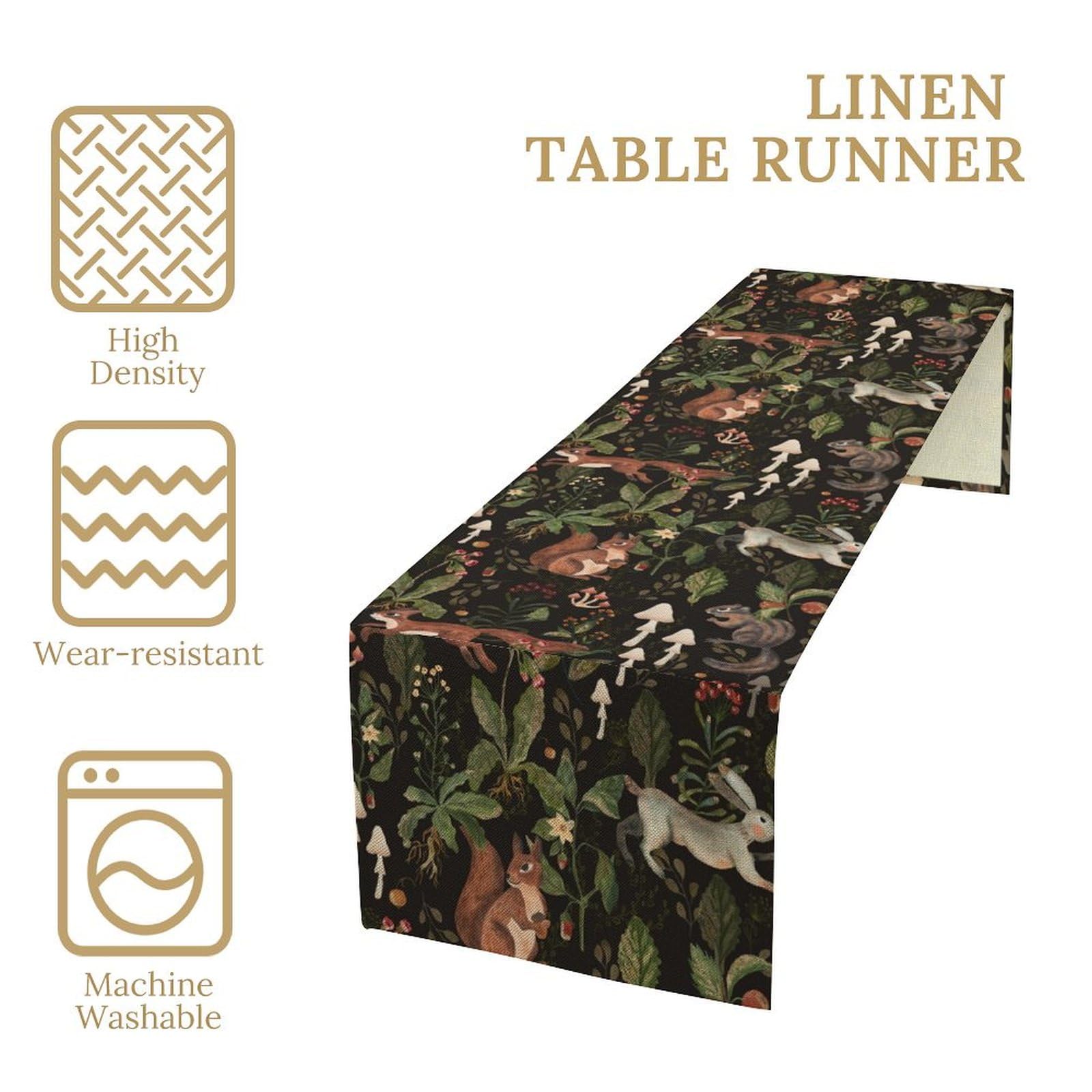 Aazon.co: Woodland Table Runner, Rustic Autun Farhouse Forest - View #3