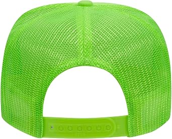 Otto Caps Neon 5 Panel High Crown Mesh Back Trucker Hat Polyester Foam Front