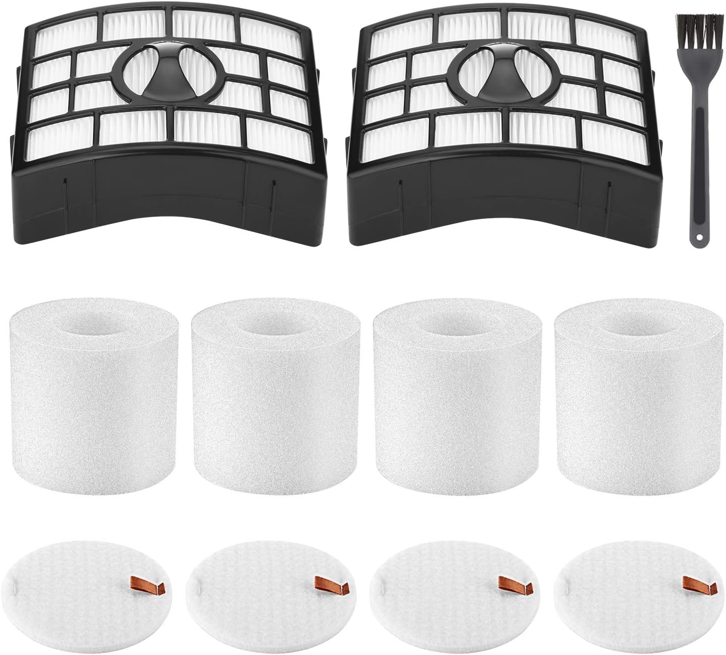 4+2 Pack NV752 AZ1002 Replacement Filters Set for Shark NV650 NV750 Series Shark Rotator Powered Lift-Away NV650, NV650W, NV651, NV652, NV750W, NV751, NV752, NV831, NV835, AX950, AX951, AX952, ZU632, AZ1000W, AZ1002, AZ1002BRN, Replaces XFF650 & XHF650 -