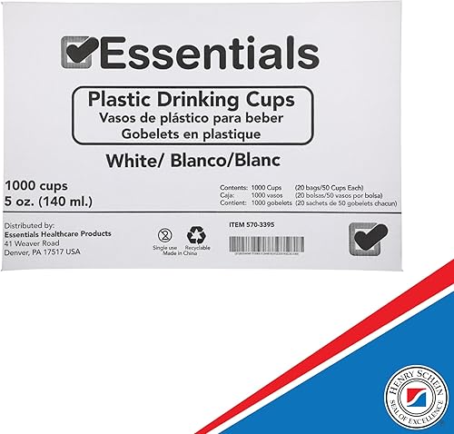 Vista 15 de Essentials Healthcare Products Vasos de plástico para beber – Caja completa de 1000 tazas – Lavanda 5 oz vasos desechables para bebidas frías