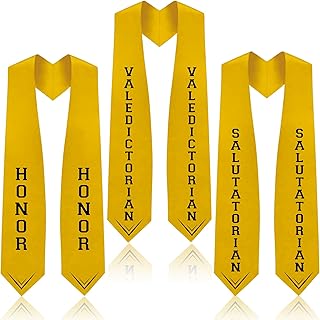 Toulite 3 Pcs Class 2026 Graduation Stoles Sash 4.9 x 34.7 Inches Salutatorian Valedictorian Honor Stole for High School College Students Commencement Awards Ceremony Souvenir Picture College Ceremony